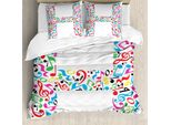 Abakuhaus Lettera H Copripiumino, Hauptstadt Musical GlüCklich, Antiacaro, Adatto A Chi Soffre Di Allergie, Con Federe, 155 Cm X 220 Cm - 80 X 80 Cm, Multicolore