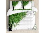 Abakuhaus Copripiumino Naturale, Baum Gras Sommer, Antiacaro, Adatto A Chi Soffre Di Allergie, Con Federe, 155 Cm X 220 Cm - 80 X 80 Cm, Verde Felce Nero