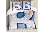 Abakuhaus Lettera B Copripiumino, Stampa Alte B, Antiacaro, Adatto A Chi Soffre Di Allergie, Con Federe, 155 Cm X 220 Cm - 80 X 80 Cm, Multicolore