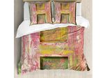 Abakuhaus Lettera H Copripiumino, Alfabeto In Legno Lettera H, Antiacaro, Adatto A Chi Soffre Di Allergie, Con Federe, 200 Cm X 200 Cm - 80 X 80 Cm, Multicolore