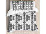 Abakuhaus Copripiumino Orientale, Motivo Mandala, Antiacaro, Adatto A Chi Soffre Di Allergie, Con Federe, 200 Cm X 200 Cm - 80 X 80 Cm, Bianco E Nero
