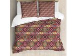 Abakuhaus Copripiumino Geometrico, Motivo Chevron Giapponese, Antiacaro, Adatto A Chi Soffre Di Allergie, Con Federe, 155 Cm X 220 Cm - 80 X 80 Cm, Multicolore