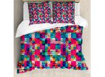 Abakuhaus Copripiumino Geometrico, Italian Grunge Dots, Antiacaro, Adatto A Chi Soffre Di Allergie, Con Federe, 155 Cm X 220 Cm - 80 X 80 Cm, Multicolore