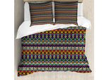 Abakuhaus Copripiumino Geometrico, Linee Semicircolari, Antiacaro, Adatto A Chi Soffre Di Allergie, Con Federe, 200 Cm X 200 Cm - 80 X 80 Cm, Multicolore