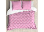 Copripiumino In Damasco Abakuhaus, Naher Osten Blossom, Antiacaro, Adatto A Chi Soffre Di Allergie, Con Federe, 200 Cm X 200 Cm - 80 X 80 Cm, Rosa, Bianco,
