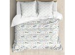 Abakuhaus Copripiumino Musicale, Vibes Notes Beat, Antiacaro, Adatto A Chi Soffre Di Allergie, Con Federe, 155 Cm X 220 Cm - 80 X 80 Cm, Multicolore