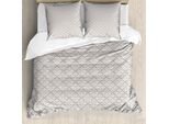 Abakuhaus Copripiumino In Damasco, Oriental Tile, Antiacaro, Adatto A Chi Soffre Di Allergie, Con Federe, 155 Cm X 220 Cm - 80 X 80 Cm, Taupe Bianco