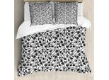 Abakuhaus Copripiumino Musicale, Chitarra Elettrica Grunge, Antiacaro, Adatto A Chi Soffre Di Allergie, Con Federe, 155 Cm X 220 Cm - 80 X 80 Cm, Nero, Grigio, Bianco