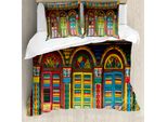 Abakuhaus Copripiumino Colorato, Scene Di Singapore, Antiacaro, Adatto A Chi Soffre Di Allergie, Con Federe, 155 Cm X 220 Cm - 80 X 80 Cm, Multicolore