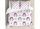 Abakuhaus Copripiumino Igel, Animale Colorato E Appuntito, Antiacaro, Adatto A Chi Soffre Di Allergie, Con Federe, 200 Cm X 200 Cm - 80 X 80 Cm, Rosa, Lilla, Nero