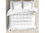 Abakuhaus Copripiumino Grigio E Bianco, Design Rustico, Antiacaro, Adatto A Chi Soffre Di Allergie, Con Federe, 155 Cm X 220 Cm - 80 X 80 Cm, Bianco