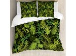 Abakuhaus Copripiumino Salvia, Resistente, Antiacaro, Adatto A Chi Soffre Di Allergie, Con Federe, 200 Cm X 200 Cm - 80 X 80 Cm, Verde Oliva Verde Chiaro