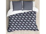 Abakuhaus Set Copripiumino Astratto Per Letti Matrimoniali, Unicorni Al Galoppo, Antiacaro, Adatto A Chi Soffre Di Allergie, Con Federe, Multicolore, Colorato