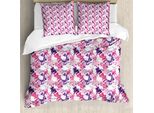 Abakuhaus Copripiumino Astratto, Macchie Di Colore, Antiacaro, Adatto A Chi Soffre Di Allergie, Con Federe, 200 Cm X 200 Cm - 80 X 80 Cm, Rosa, Lilla, Bianco