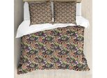 Abakuhaus Copripiumino Astratto, Eastern Doodle Paisley, Antiacaro, Adatto A Chi Soffre Di Allergie, Con Federe, 155 Cm X 220 Cm - 80 X 80 Cm, Multicolore