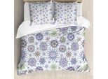 Abakuhaus Copripiumino Invernale, Fiori Pastello Blizzard, Antiacaro, Adatto A Chi Soffre Di Allergie, Con Federe, 200 Cm X 200 Cm - 80 X 80 Cm, Multicolore