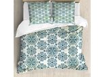 Abakuhaus Copripiumino Invernale, Stile Mandala, Antiacaro, Adatto A Chi Soffre Di Allergie, Con Federe, 155 Cm X 220 Cm - 80 X 80 Cm, Color Verde Acqua Crema