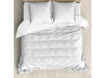 Abakuhaus Set Copripiumino Invernale Per Letti Matrimoniali, Decorato Con Fiocchi Festivi, Antiacaro, Adatto A Chi Soffre Di Allergie, Con Federe, Bianco