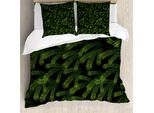 Abakuhaus Copripiumino Invernale, Pino Silvestre, Antiacaro, Adatto A Chi Soffre Di Allergie, Con Federe, 155 Cm X 220 Cm - 80 X 80 Cm, Verde Scuro Caramello
