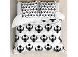 Abakuhaus Copripiumino Egiziano, Coleottero, Antiacaro, Adatto A Chi Soffre Di Allergie, Con Federe, 200 Cm X 200 Cm - 80 X 80 Cm, Bianco E Nero