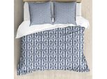 Abakuhaus Copripiumino Geometrico, Modello Giapponese, Antiacaro, Adatto A Chi Soffre Di Allergie, Con Federe, 200 Cm X 200 Cm - 80 X 80 Cm, Grigio Bianco