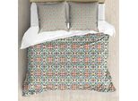 Abakuhaus Copripiumino Geometrico, Decorazione Spagnola, Antiacaro, Adatto A Chi Soffre Di Allergie, Con Federe, 200 Cm X 200 Cm - 80 X 80 Cm, Multicolore