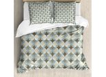 Abakuhaus Copripiumino Geometrico, Cerchi Floreali Rotondi, Antiacaro, Adatto A Chi Soffre Di Allergie, Con Federe, 155 Cm X 220 Cm - 80 X 80 Cm, Multicolore