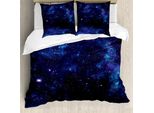 Abakuhaus Copripiumino Himmel, Stelle E Nebulose Astratte, Antiacaro, Adatto A Chi Soffre Di Allergie, Con Federe, 155 Cm X 220 Cm - 80 X 80 Cm, Rosa Blu Nero