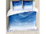 Abakuhaus Copripiumino Himmel, Fotografia Snowy Berg, Antiacaro, Adatto A Chi Soffre Di Allergie, Con Federe, 155 Cm X 220 Cm - 80 X 80 Cm, Blu E Bianco