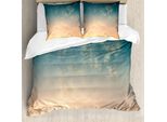 Abakuhaus Copripiumino Himmel, Horizon Sommerzeit Photo, Antiacaro, Adatto A Chi Soffre Di Allergie, Con Federe, 155 Cm X 220 Cm - 80 X 80 Cm, Blu Petrolio Pesca