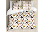Abakuhaus Copripiumino Pilz, Stile Realistico, Fresco, Antiacaro, Adatto A Chi Soffre Di Allergie, Con Federe, 155 Cm X 220 Cm - 80 X 80 Cm, Multicolore