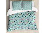 Abakuhaus Copripiumino Asiatico, Motivi Della Cultura Giapponese, Antiacaro, Adatto A Chi Soffre Di Allergie, Con Federe, 155 Cm X 220 Cm - 80 X 80 Cm, Multicolore