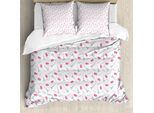 Abakuhaus Copripiumino Eiffel, Tasty Retro Macarons, Antiacaro E Anallergico, Con Federe, 200 Cm X 200 Cm - 80 X 80 Cm, Rosa, Grigio, Bianco