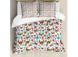 Abakuhaus Copripiumino Messicano, Ispirazione Naturale, Antiacaro, Adatto A Chi Soffre Di Allergie, Con Federe, 200 Cm X 200 Cm - 80 X 80 Cm, Multicolore