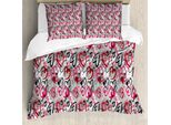 Abakuhaus Copripiumino Love, Romantic Random Hearts, Antiacaro, Adatto A Chi Soffre Di Allergie, Con Federe, 155 Cm X 220 Cm - 80 X 80 Cm, Multicolore