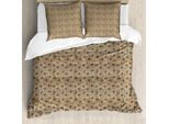Abakuhaus Copripiumino Vintage, Gerbere Fugaci, Antiacaro Adatto A Chi Soffre Di Allergie Con Federe, 200 Cm X 200 Cm - 80 X 80 Cm, Arancione Marigold