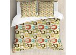 Abakuhaus Copripiumino Vintage, Televisore Retrò, Antiacaro, Adatto A Chi Soffre Di Allergie, Con Federe, 155 Cm X 220 Cm - 80 X 80 Cm, Multicolore