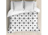 Abakuhaus Copripiumino Kompass, Rosa Dei Venti E Elmo, Antiacaro, Adatto A Chi Soffre Di Allergie, Con Federe, 155 Cm X 220 Cm - 80 X 80 Cm, Bianco E Nero