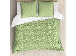 Abakuhaus Copripiumino Verde, Damasco Curly Elaborato, Antiacaro, Adatto A Chi Soffre Di Allergie, Con Federe, 200 Cm X 200 Cm - 80 X 80 Cm, Verde Chiaro Verde Felce