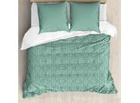 Abakuhaus Set Copripiumino Verde Per Letti Matrimoniali, Stile Vittoriano Vintage Elaborato, Antiacaro, Adatto A Chi Soffre Di Allergie, Con Federe, Turchese Seafoam