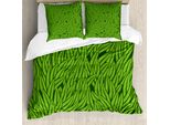 Abakuhaus Copripiumino Verde, Grass Growth Summary, Antiacaro, Adatto A Chi Soffre Di Allergie, Con Federe, 200 Cm X 200 Cm - 80 X 80 Cm, Verde Smeraldo
