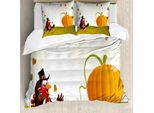 Abakuhaus Copripiumino Truthahn, Tema Happy Pilgrim, Antiacaro, Adatto A Chi Soffre Di Allergie, Con Federe, 200 Cm X 200 Cm - 80 X 80 Cm, Multicolore