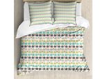 Abakuhaus Copripiumino Per Neonati, Decorazione Elefanti Amore, Antiacaro, Adatto A Chi Soffre Di Allergie, Con Federe, 155 Cm X 220 Cm - 80 X 80 Cm, Multicolore