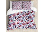 Abakuhaus London Copripiumino, Tema Viaggio, Antiacaro, Adatto A Chi Soffre Di Allergie, Con Federe, 155 Cm X 220 Cm - 80 X 80 Cm, Multicolore