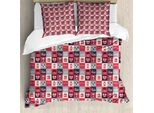 Abakuhaus London Copripiumino, Retro Uk Europa Reise, Antiacaro, Adatto A Chi Soffre Di Allergie, Con Federe, 200 Cm X 200 Cm - 80 X 80 Cm, Multicolore