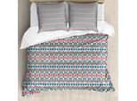 Abakuhaus Copripiumino Ikat, Madre Messicana, Antiacaro, Adatto A Chi Soffre Di Allergie, Con Federe, 200 Cm X 200 Cm - 80 X 80 Cm, Multicolore