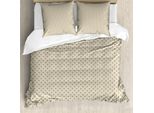 Abakuhaus Set Copripiumino Beige Per Letti Matrimoniali, Pois Classici, Antiacaro, Adatto A Chi Soffre Di Allergie, Con Federe, Beige Tan