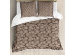 Abakuhaus Copripiumino Beige, Motivo Floreale In Pizzo Retrò, Antiacaro, Adatto A Chi Soffre Di Allergie, Con Federe, 200 Cm X 200 Cm - 80 X 80 Cm, Multicolore
