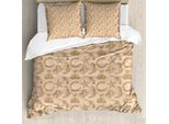 Abakuhaus Copripiumino Western, Revolver E Pois, Antiacaro, Adatto A Chi Soffre Di Allergie, Con Federe, 155 Cm X 220 Cm - 80 X 80 Cm, Marrone Chiaro