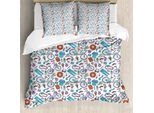 Copripiumino Abakuhaus, Stile Retrò Hipster, Antiacaro, Adatto A Chi Soffre Di Allergie, Con Federe, 200 Cm X 200 Cm - 80 X 80 Cm, Multicolore
